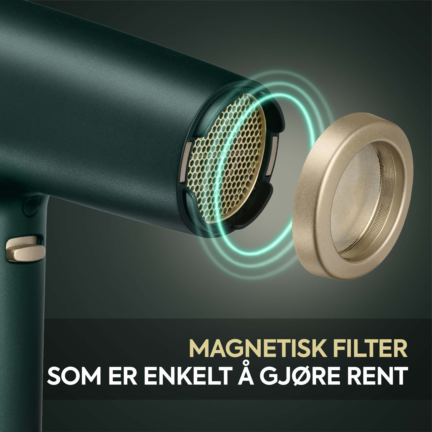 Magnetisk filter som er enkelt &aring; gj&oslash;re rent 